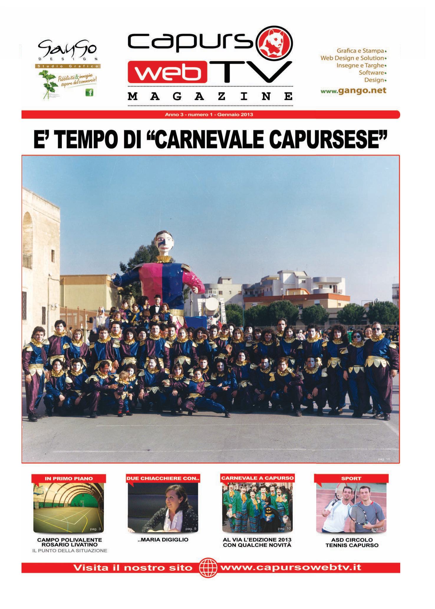 Capurso Web Tv Magazine n°1 – Gennaio 2013