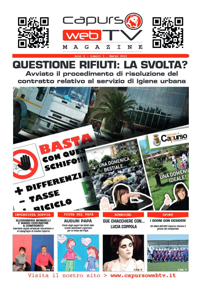 Capurso Web Tv Magazine – Anno 2 numero 3 – Marzo 2012