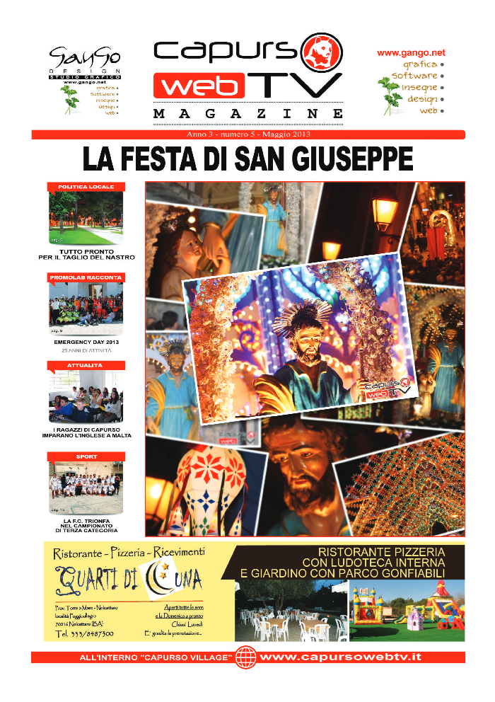 Capurso Web Tv Magazine – Anno 3 numero 5 – Maggio 2013