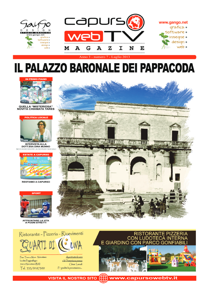 Capurso Web Tv Magazine – Anno 3 numero 7 – Luglio 2013