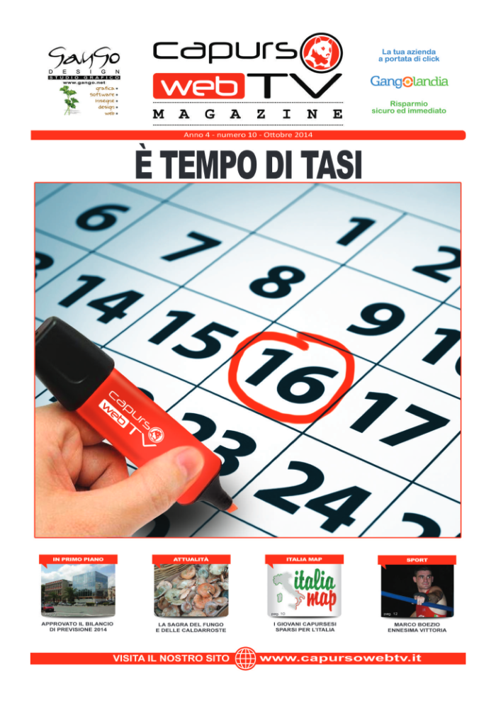 Capurso Web Tv Magazine – Anno 4 numero 10 – Ottobre 2014