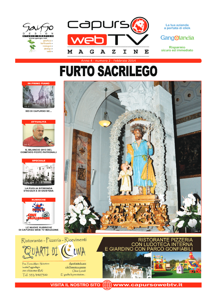Capurso Web Tv Magazine – Anno 4 numero 2 – Febbraio 2014