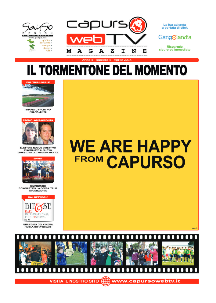 Capurso Web Tv Magazine – Anno 4 numero 4 – Aprile 2014
