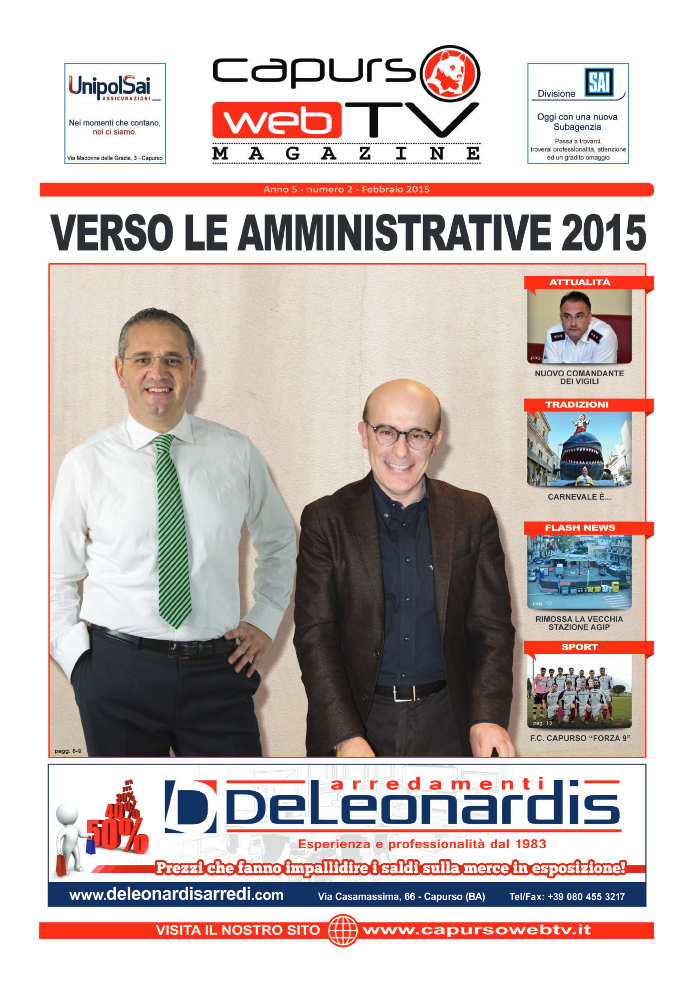 Capurso Web Tv Magazine – Anno 5 numero 2 – Febbraio 2015
