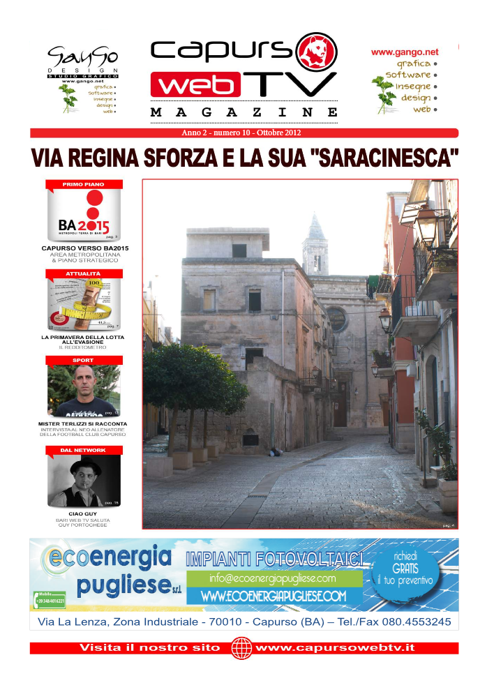 Capurso Web Tv Magazine – Anno 2 numero 10 – Ottobre 2012