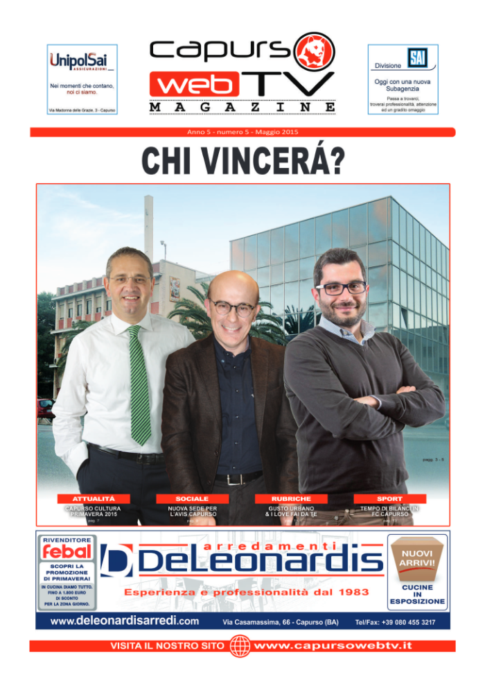 Capurso Web Tv Magazine – Anno 5 numero 5 – Maggio 2015