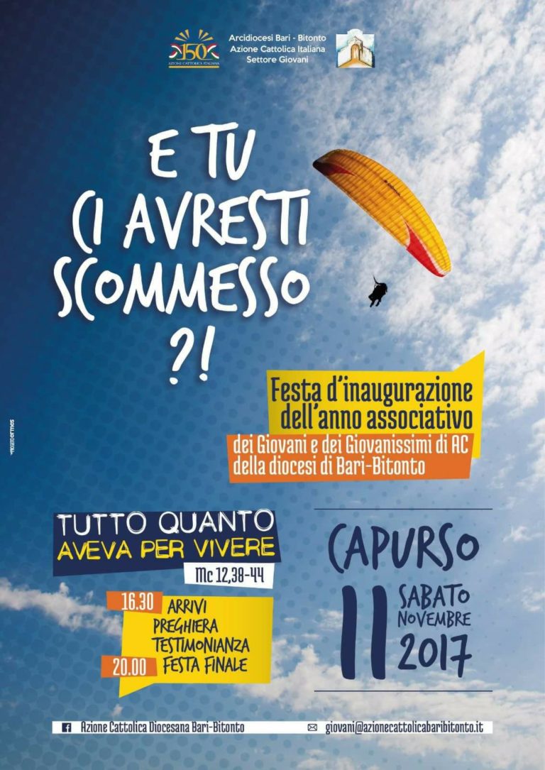 Festa d’inaugurazione dell’anno associativo oggi a Capurso