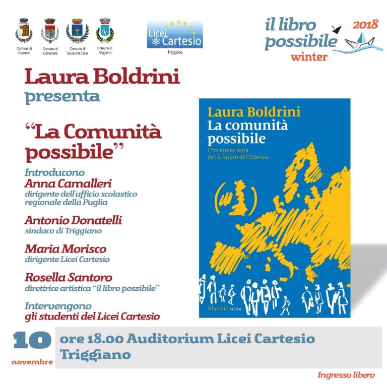 Laura Boldrini al Libro Possibile questa sera