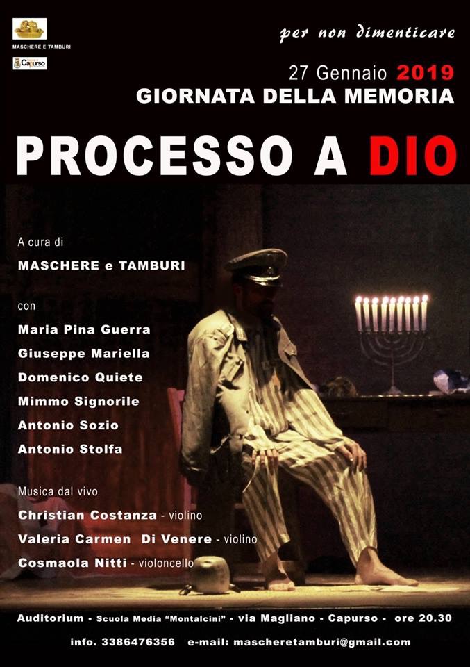 “Processo a Dio” in ricordo della Shoah