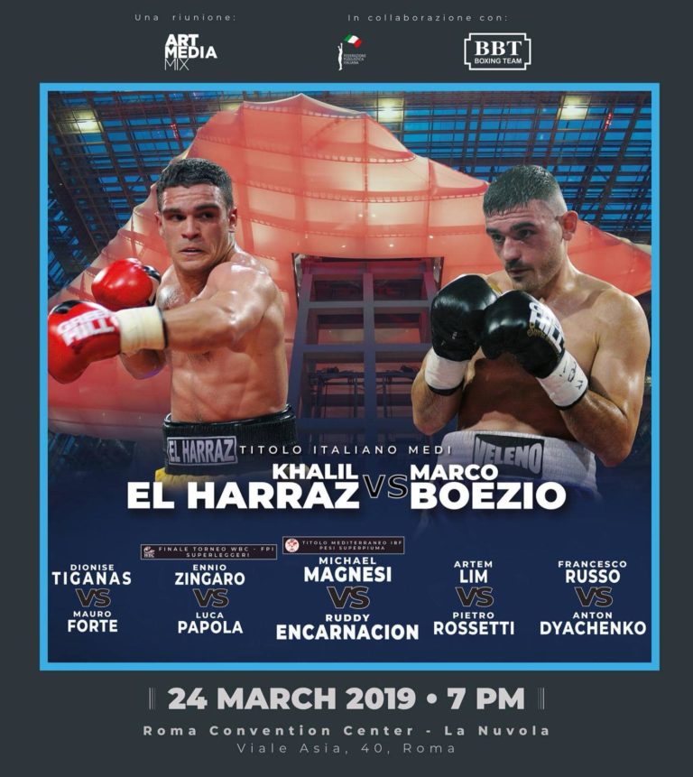 Boxe | Khalil El Harraz vs Marco Boezio il 24 marzo a Roma
