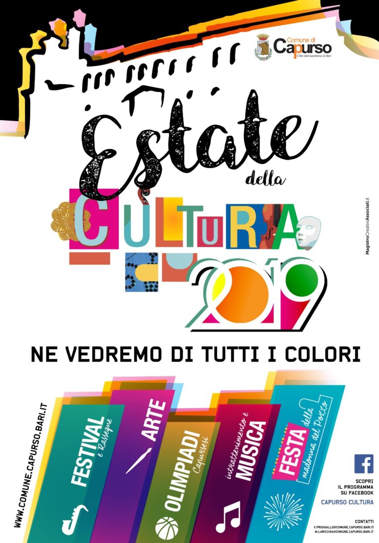 Estate della Cultura 2019: ne vedremo di tutti i colori