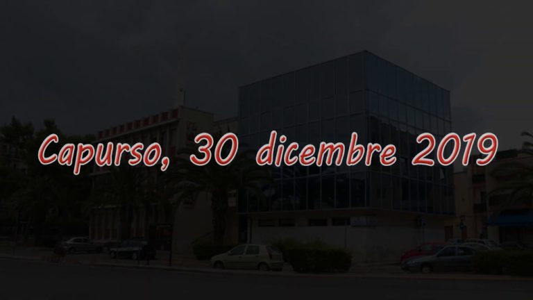 Consiglio Comunale di Capurso del 30 dicembre 2019