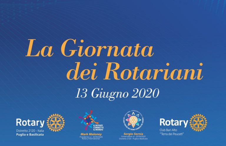 Dall’emergenza un’altra occasione per fare del bene. Il Distretto 2120 vara la “Giornata dei Rotariani” il 13 giugno