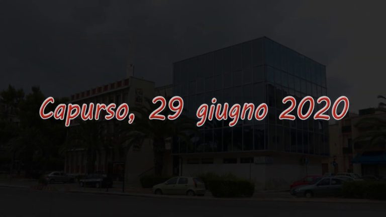 Consiglio Comunale del Comune di Capurso del 29 giugno 2020