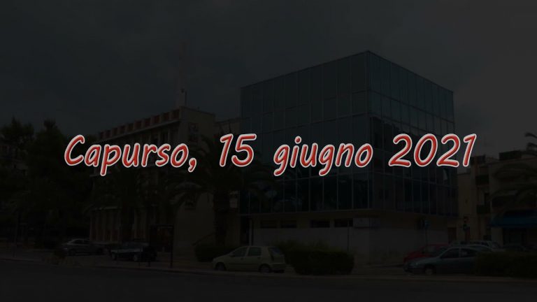 Consiglio Comunale di Capurso del 15 giugno 2021