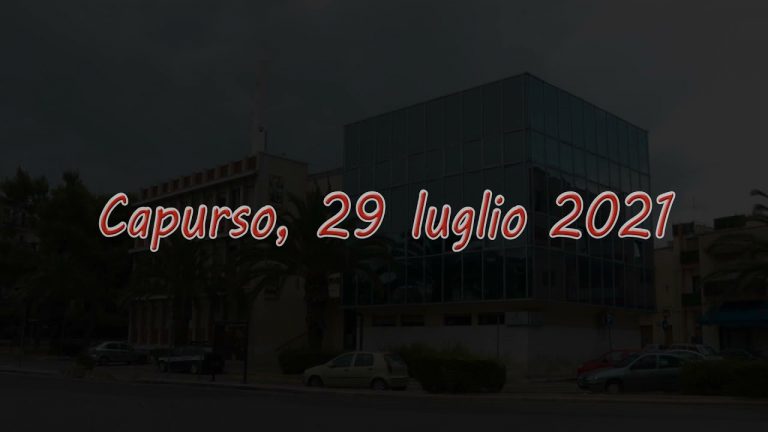 Consiglio Comunale di Capurso del 29 luglio 2021