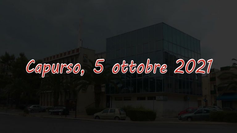 Consiglio Comunale di Capurso del 5 ottobre 2021