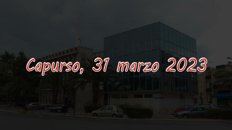 Consiglio Comunale di Capurso del 31 marzo 2023