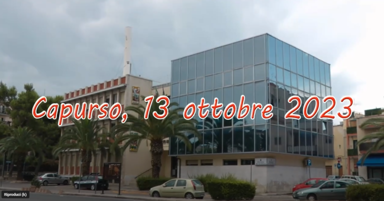 Consiglio Comunale di Capurso del 13 ottobre 2023