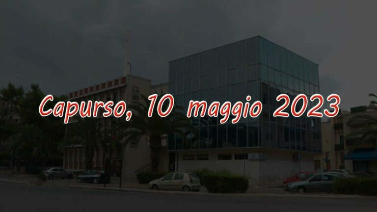 Consiglio Comunale di Capurso del 10 maggio 2023